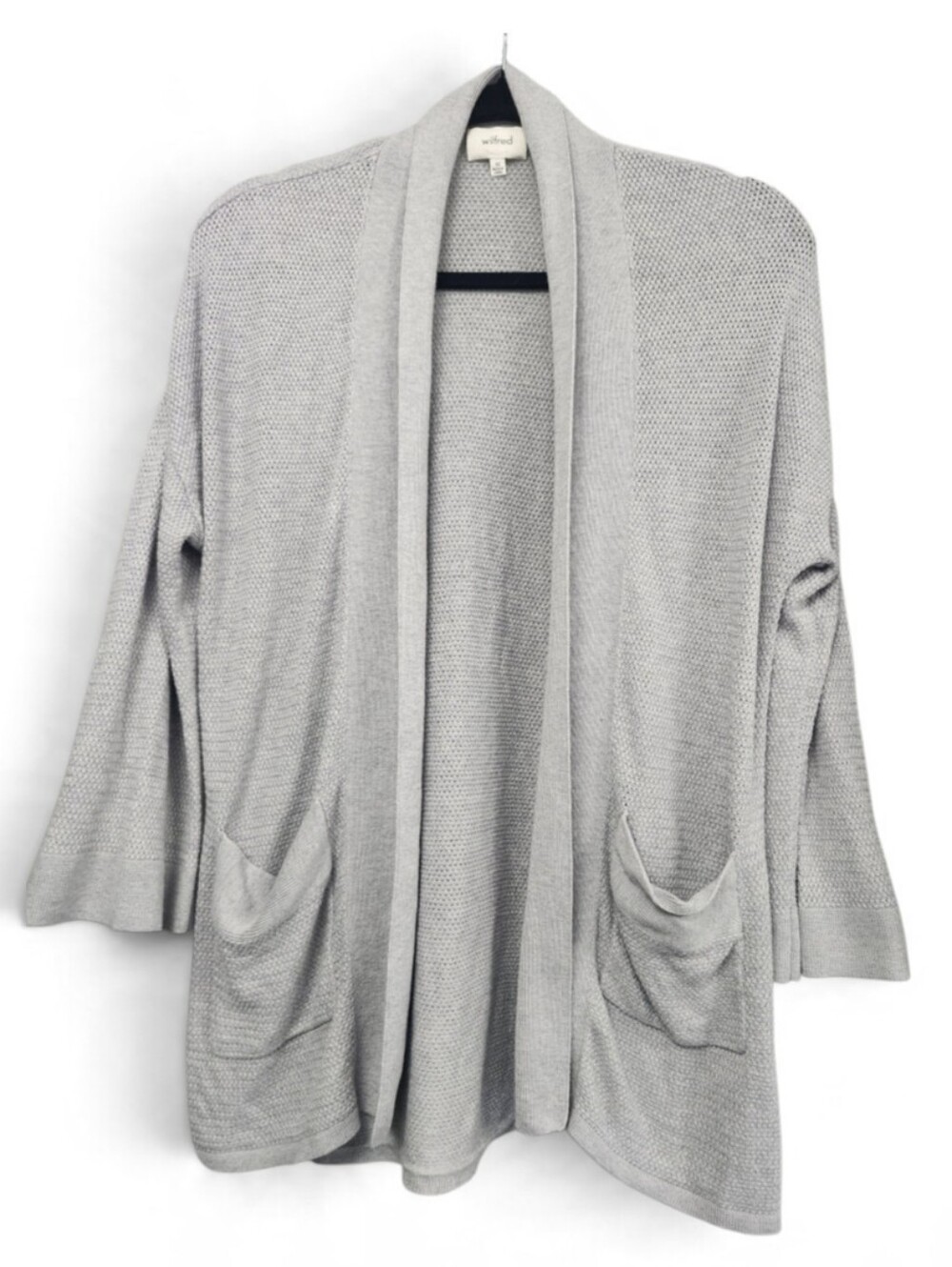 Aritzia Wilfred Grey Open Front Cardigan With Pockets Size XS